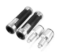 Per ST1300 ST 1300 2002-2003 7/8 "22mm Moto Manubrio Manopole Manopole Anti-Skid Scooter Handle Bar Grip Ends(Silver)