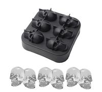 per - Stampo per ghiaccio 3D con teschio in silicone, per bevande e cubetti di ghiaccio, per Halloween, decorazione di tutti i giorni, per feste, vino, bevande fredde, spuntini festivi