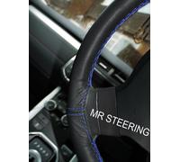 Per Standard Vanguard Lll Vero Copertura Del Volante IN Pelle Blu Doppio Punto