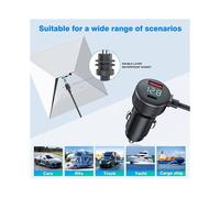Per Starlink Power Cable Adattatore Accendisigari 12V-24V A Cavo di Alimentazione CC con Porta USB Type-C e Voltmetro 5m