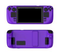 per Steam Deck Case, custodia protettiva, cover colorata per PC di protezione a tutto tondo con supporto, guscio antiurto, antiscivolo e antigraffio per Steam deck Oled (viola scuro)