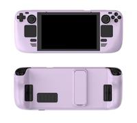 per Steam Deck Case, custodia protettiva, cover colorata per PC di protezione a tutto tondo con supporto, guscio antiurto, antiscivolo e antigraffio per Steam deck Oled (viola chiaro)