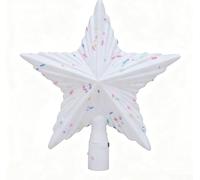per stella Natale Plastica Bianca 20cm per stella Natale Plastica(White) | Design per stella cinque per punte, colore tenue, plastica robusta, per ideale per alberi e finestre