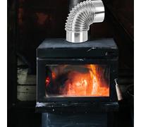 per stufa a legna a gomito Metallo Acciaio inossidabile