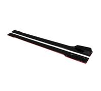 Per Subaru Per WRX Per STI Per Impreza Per BRZ Per Legacy 78,7" Spoiler Splitter Minigonne Laterali Pannello Estensioni Kit Corpo Gonna Laterale Estension(Black with Red side)