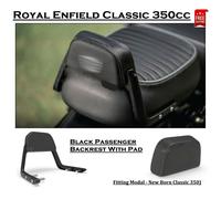 Per supporti schienale passeggero Royal Enfield e cuscino schienale NERO NUOV...