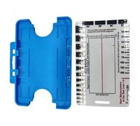 Per supporto portatile con strumento di dimensioni di una carta, adatto a 7 gradini ECG Caliper Righello - Interpretazione ECG ID cuore valutazione ritmo Abs tasso trasparente (8,5 x 5,4 cm) (Ruler)