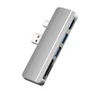 Per Surface pro 4/5/6 Accessori per laptop Convertitore docking station Hub USB (SILVER)