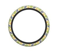 Per SUV, Per berline, Per furgoni, Per camion, Per donne, Per uomini, acquerello, motivo limone, misura 15 pollici, protezione coprivolante Coprivolante(Dinosaur Pattern)