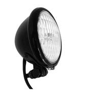 PER Suzuki 1pc 12V 4.5' Faro Motocicletta Personalizzato Classico | Gruppo Ottico Moto Assemblaggio Completo 55w/60w 3 Fili Fanale Anteriore(Gloss Black Clear)