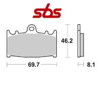 PER SUZUKI GSR 600 2006-2010 pastiglia freno anteriore SBS 631HS MESCOLA SINTER