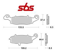 PER SUZUKI GSR ABS 750 2011-2016 pastiglia freno anteriore SBS 704HF MESCOLA CE