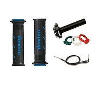 Per Suzuki GSR600 Domino XM2 Rapido Azione Acceleratore con Nero/Blu Manopole