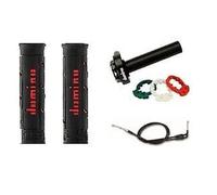Per Suzuki GSR750 Domino XM2 Rapido Azione Acceleratore con Nero/Rosso Manopole