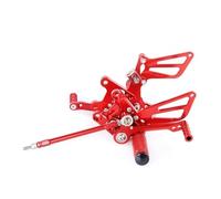 Per Suzuki GSXR1000 2001-2004 SV650 SV650S 1998-2014 Di Alluminio Di CNC Del Motociclo Regolabile Rearset Posteriore Set Pedane Pedali Poggiapiedi(Rosso)