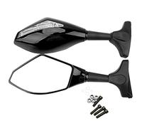 per Suzuki GSXR600 GSX-R600 1992-2005 2009-2012 Specchietto Retrovisore del Motociclo Specchietti Retrovisori Laterali Laterali con Luce di Segnalazione Laterali Specchio Universale (Colore : 1)