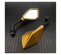 Per Suzuki Moto Specchietto Retrovisore Laterale Pieghevole 10 Mm Specchietti Barra Posteriore Rotazione Vista manubrio Specchi Laterale(Golden)