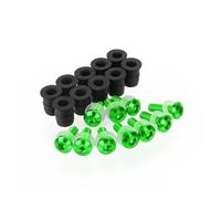 Per Suzuki Per Burgman 400 650 125 200 AN125 AN250 AN400 AN650 AN 650 1998-2023 10PCS M5 5mm Parabrezza Bulloni Parabrezza Kit Viti Kit bulloni carenatura(VERDE)