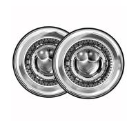 Per Suzuki Per Samurai Universal Car Moto Led 7 Pollici Faro LED DRL H4 Hi-Lo Con Luce Anteriore Halo Accessori Gruppo Faro Anteriore(2pcs Sliver)