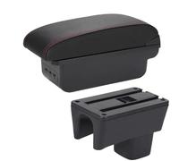 Per Suzuki Per Swift 2005-2023 Box Bracciolo Bracciolo Per Auto Dettagli Interni Scatola Portaoggetti Parti Di Retrofit WEFOLCC(B1 Black red 3USB)