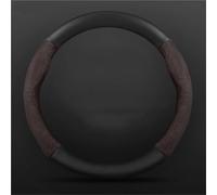 Per Suzuki Per Swift 2017, 2014, 2020, 2024 Sport, coprivolante per auto, D, 38 cm, accessori interni per auto Coprivolante in pelle microfibra(O Leather Brown)