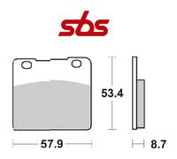 per SUZUKI RG Gamma (HM31A) 500 1985-1989 PASTIGLIA FRENO ANTERIORE SBS 577HF M