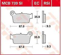 Per Suzuki Rm-Z 450 2009-2017 TRW Ec Serie Ceramica Pastiglie Freno MCB739EC