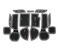 Per Suzuki S-Cross SX4 2024-2014 Car Gate Slot Pad Cup Holder Mat Anti Slip Door Groove Mat Interior Styling Accessory Inserto portabicchieri(Wit)