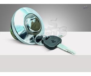 Per Suzuki Samurai Gypsy tappo serbatoio carburante cromato bloccabile con ch...
