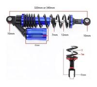 Per Suzuki Scooter ATV Quad Universale 320mm 340mmMoto Posteriore Ammortizzatore Ad Aria Sospensione Posteriore Freno Frizione Moto(320mm Red Round)