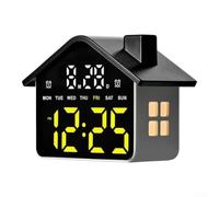 per sveglia a LED Forma 14.3x8x11 cm Display Multifunzionale | Schermo LED visualizza per ora data giorno della settimana per luminosità regolabile timer per countdown fino a 99