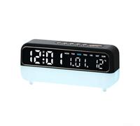 per sveglia con Timer Conto alla Rovescia 99 Minuti per sveglia(Black) | Display completo, per ora, giorno, temperatura, timer, impostazioni per sveglia, per facile lettura