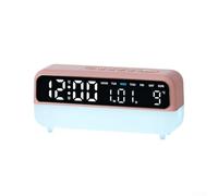 per sveglia con Timer Conto alla Rovescia 99 Minuti per sveglia(Pink) | Display completo, per ora, giorno, temperatura, timer, impostazioni per sveglia, per facile lettura