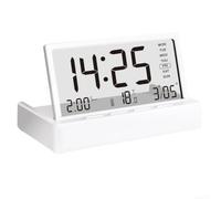 per sveglia Digitale LCD per trasparente con Snooze e Data | Design per trasparente unico, funzione snooze pratica, display leggibile, per ideale per comodino