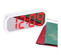 per sveglia Digitale LED Grande Display con Temperatura per(red) | Grande schermo LED chiaro, lettura per facile da ogni angolo, mostra per ora data temperatura, design moderno