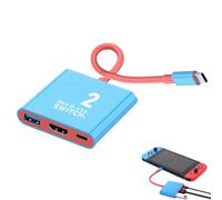 per Switch 2 Docking Station Dock portatile per adattatore TV Supporto 4K/60Hz, porta HDMI inclusa, porta di alimentazione PD, interfaccia USB, espansione dock da viaggio compatibile con Switch 2 TV