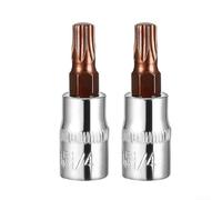 Per T30 per chiavi a bussola Torx 2 pezzi con attacco da 1/4 di pollice progettate per una vestibilità sicura e un gioco minimo se utilizzate con estensioni e adattatori a cricchetto