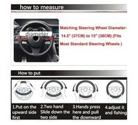 Per T4 T5 T6 per Per Multivan per protezione dello sterzo di Caravele Protezione del volante Cavolucro in pelle Non slittata Coprivolante per auto(Black)