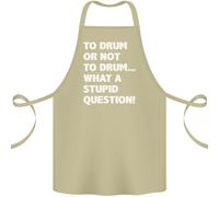 Per Tamburo O Non ? Che Stupido Punto di Domanda Cotone Grembiule 100% Biologico