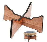 Per Tamburo Per Lingua - Supporto Per Percussioni In Legno 18x18x11 Cm Con Borsa Per Bacchette | Supporto Per Tamburo Con Triangolo E Lingua, Per Studio, Sala Musica E Decorazioni Per La Casa