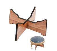 Per Tamburo Per Lingua - Supporto Per Percussioni In Legno 18x18x11 Cm Con Borsa Per Bacchette | Supporto Per Tamburo Con Triangolo E Lingua, Per Studio, Sala Musica E Decorazioni Per La Casa