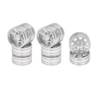 Per Tamiya 1/14 6 Pezzi Set Completo Ruote Pneumatici Metallo Mozzo Ruota Anteriore Posteriore RC Rimorchio Trattore Camion Auto Parti Aggiornamento Accessori RC