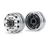 Per Tamiya 1/14 Lega Alluminio Anteriore Cerchio Della Ruota Posteriore Mozzi Camion Rimorchio Trattore Cargo Auto Pneumatici Parti Aggiornamento Modello Parti Modifiche RC(F-02 2PCS)