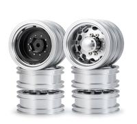 Per Tamiya 1/14 Lega Alluminio Anteriore Cerchio Della Ruota Posteriore Mozzi Camion Rimorchio Trattore Cargo Auto Pneumatici Parti Aggiornamento Modello Parti Modifiche RC(R-02 4PCS)