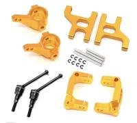 Per Tamiya CC01 TA02 TA03 1/10 Braccio Sospensione Anteriore Inferiore Mozzo Portante Base C Tazza Sterzo Albero Trasmissione In Metallo 4WD Parti RC Per Buggy Parti Riparazioni RC(Gold)