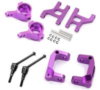 Per Tamiya CC01 TA02 TA03 1/10 Braccio Sospensione Anteriore Inferiore Mozzo Portante Base C Tazza Sterzo Albero Trasmissione In Metallo 4WD Parti RC Per Buggy Parti Riparazioni RC(Purple)