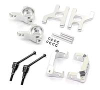 Per Tamiya CC01 TA02 TA03 1/10 Mozzo Braccio Sospensione Inferiore Base C Tazza Dello Sterzo Albero Trasmissione In Metallo 4WD Parti Aggiornamento Auto RC Per Buggy Parti Riparazioni RC(Silver)