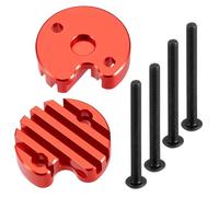 Per Tamiya Clod Buster Mibidao 1/10 Metallo Copertura Motore Argento Nero Rosso Rc Auto Aggiornamenti Riparazioni Sostituzioni Accessori Parti Riparazione RC(Red)
