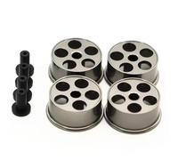 Per Tamiya Per Mini 4WD 1/32 Ruote Di Diametro Medio Parti Autoprodotte Per Scala L018 1Set Disco Colorato Alluminio RC Ricambi(Grey)