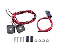 Per Tamiya Per Traxxas Per Yikong Per Mjx H8h Per Fms Faretto Ovale Quadrato Luce Posizione Luce Avvertimento Laterale Parti Aggiornamento Auto RC Kit Illuminazione Rc(White 2)